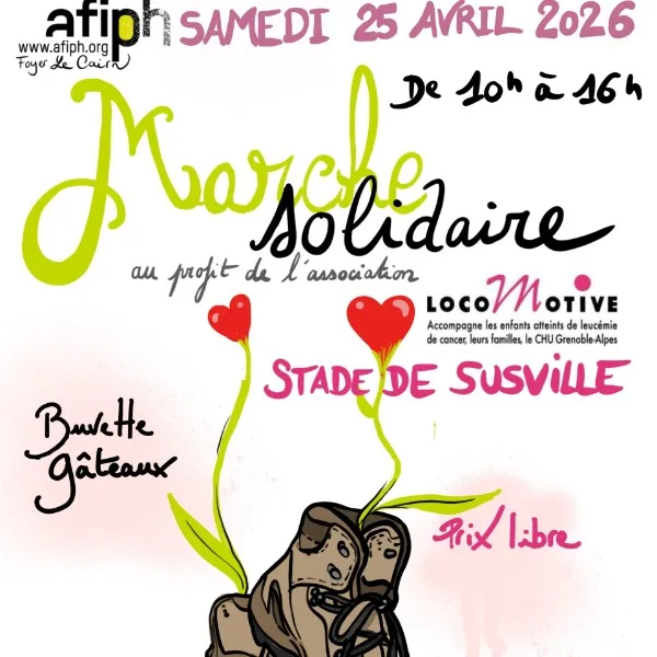 Marche Solidaire, Stade de Susville, Isère, Samedi 25/04