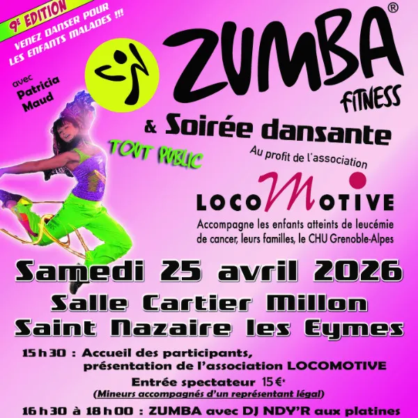 Zumba & Soirée, St Nazaire les Eymes, samedi 25/04